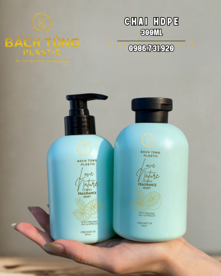 Bộ Chai HDPE - 300ml - 500ml - màu Xanh Lá & Xanh Ngọc