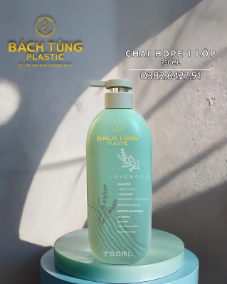 Chai HDPE Dáng Bầu - 750ml - Nhiều Màu Sắc