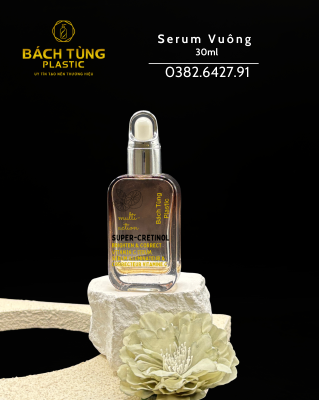 CHAI THỦY TINH VUÔNG 30ML NÂU OMBRE