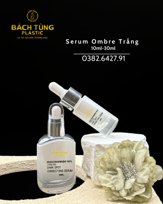BỘ CHAI SERUM THỦY TINH OMBRE TRẮNG – 10ML | 30ML